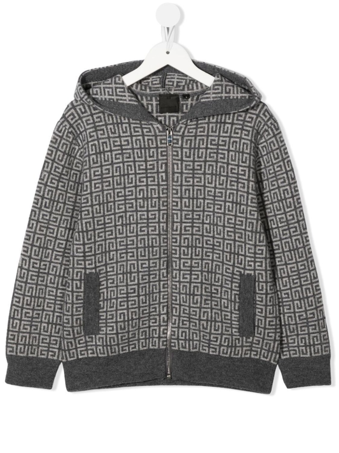 

Кардиган с капюшоном и логотипом 4G Givenchy Kids, серый
