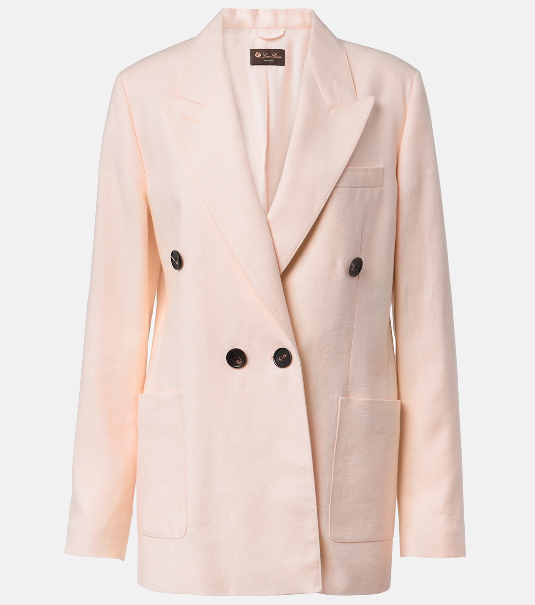 

Блейзер из льна и шерсти Дженни Loro Piana, Fluffy Pink