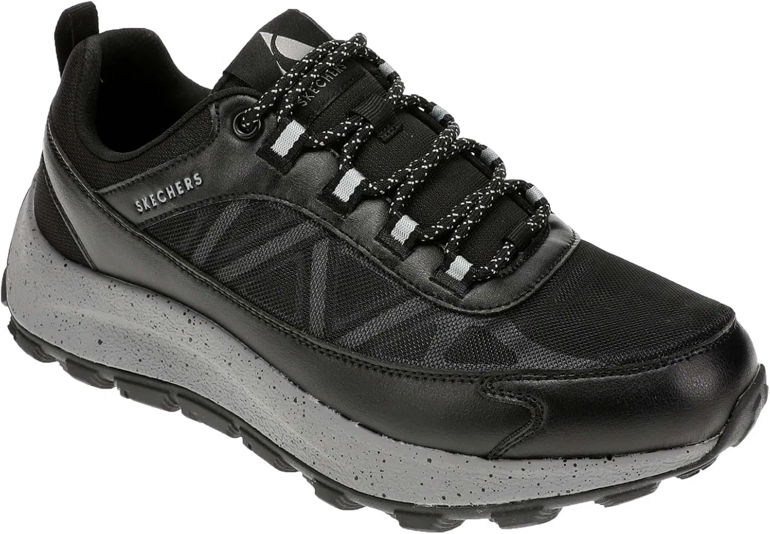 Мужские кроссовки Skechers Urbex, Black Duraleather Mesh Charcoal Trim