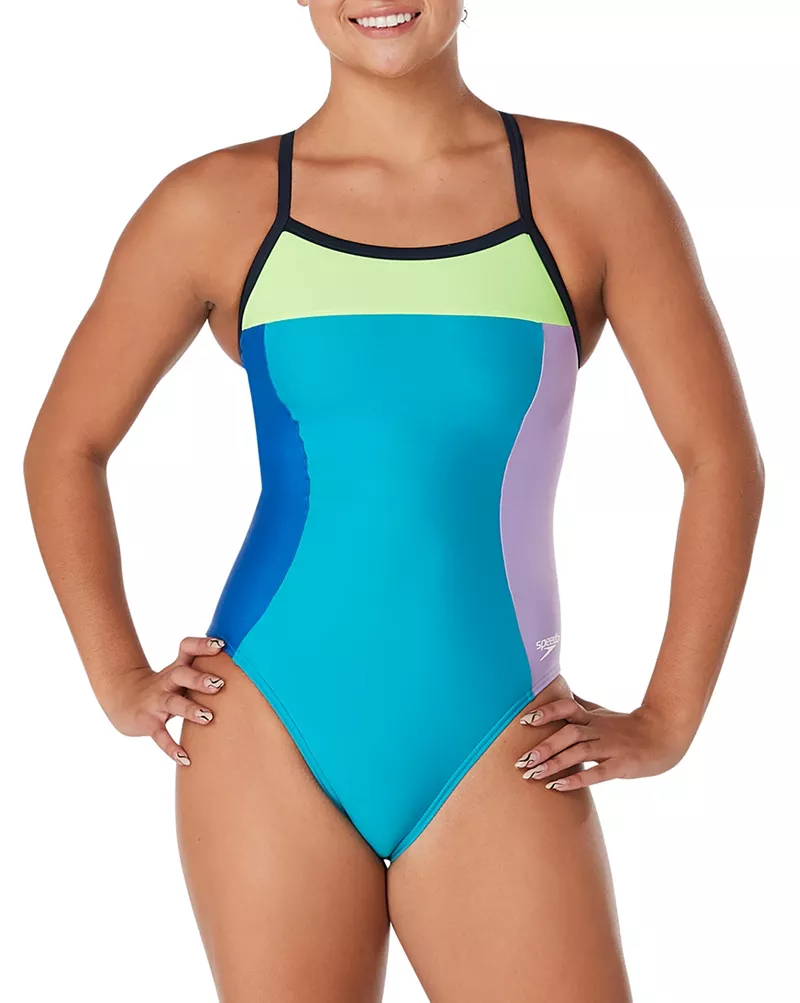 

Женский цельный комбинезон Speedo Propel Back, цвет Capri Breeze