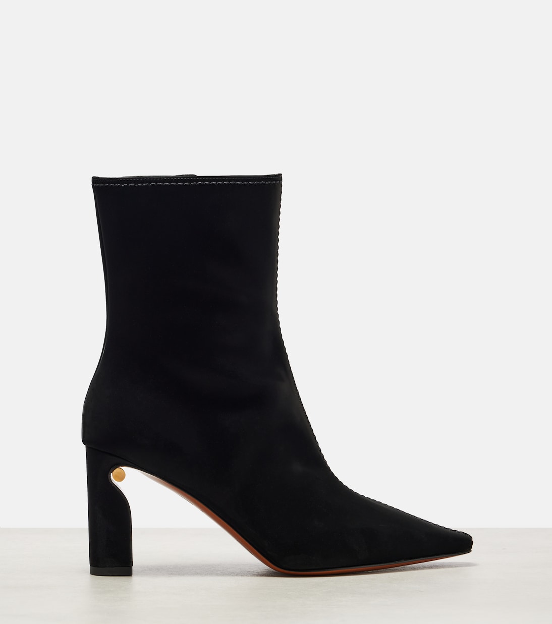Ботфорты с декором McQueen, Black/Gold — фото 4