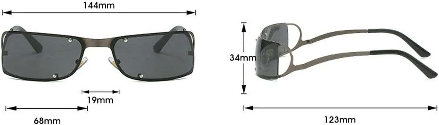 

Футуристические солнцезащитные очки COTIA Y2K с обтекаемой формой для женщин и мужчин, модные прямоугольные солнцезащитные очки в стиле панк без оправы, Orange