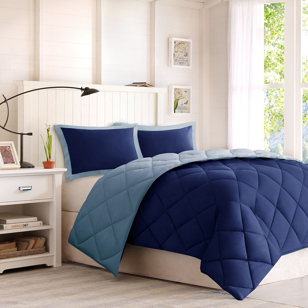 

Комплект двустороннего одеяла Madison Park Essentials 3M Down-Alternative, цвет Navy Light Blue