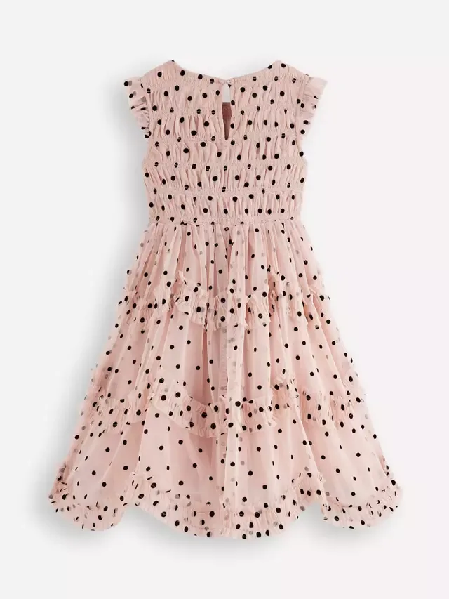 Детское вечернее платье из тюля с бантом, розовое Mini Boden — фото 2