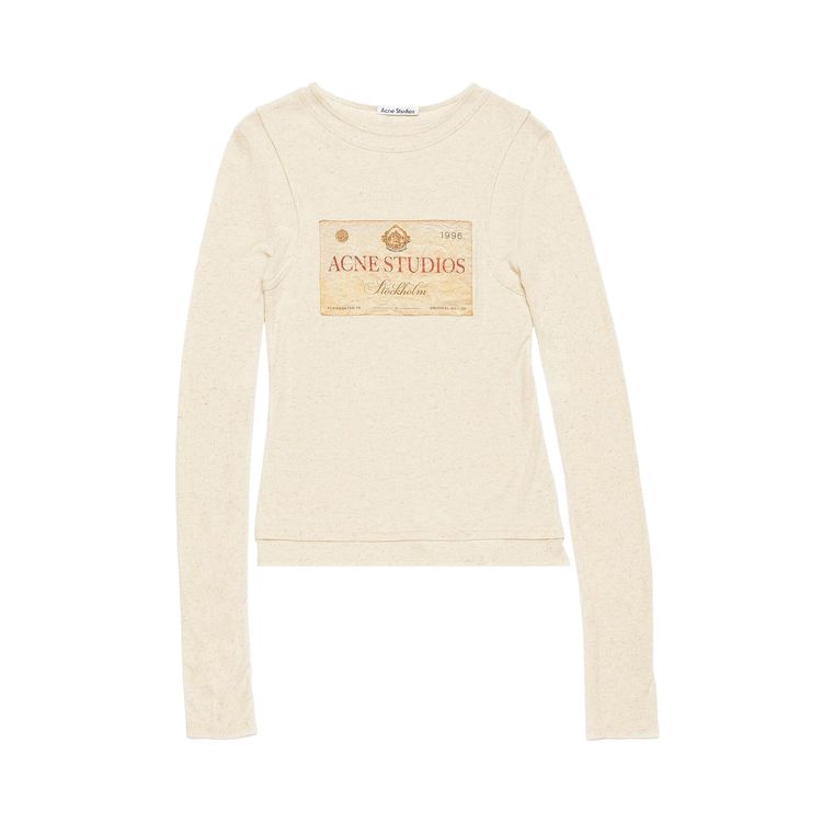

Футболка Acne Studios Double-Layered Long-Sleeve T-Shirt 'Ecru Beige', загар
