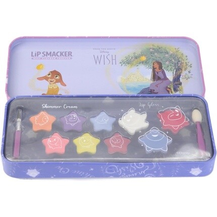 Lip Smacker Набор косметики Wish Lip & Face Tin Disney Princess с блеском для губ и мерцающими кремами — фото 2