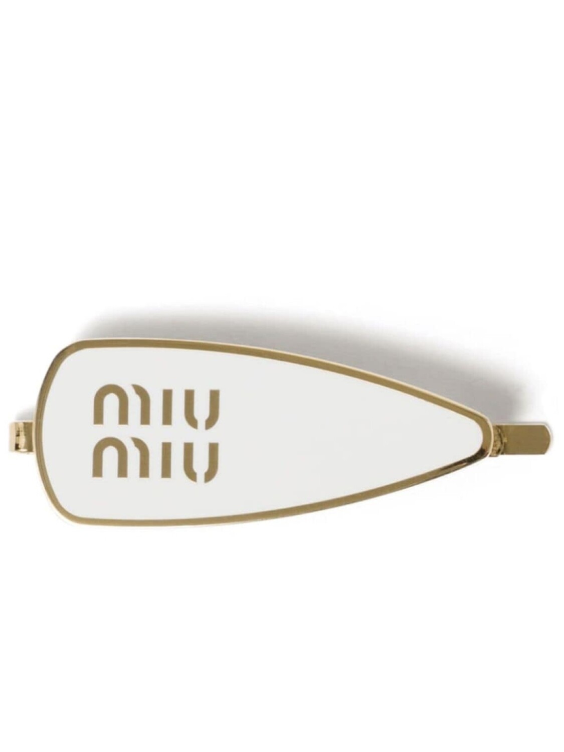 

Miu Miu эмалированная заколка для волос с логотипом, белый