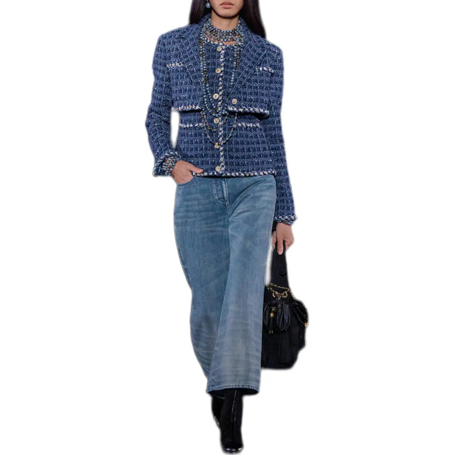 

CHANEL Джинсы женские синие