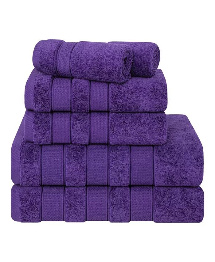 

Набор банных полотенец Salem Premium из 100% турецкого хлопка, 6 предметов American Soft Linen, фиолетовый