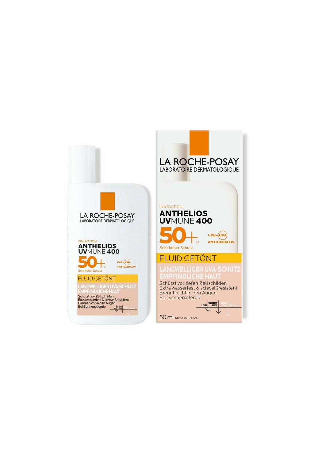Защита от солнца LA ROCHE-POSAY SUN CARE ANTHELIOS INVISIBLE FLUID GETÖNT UVMUNE , цвет weiß — фото 2