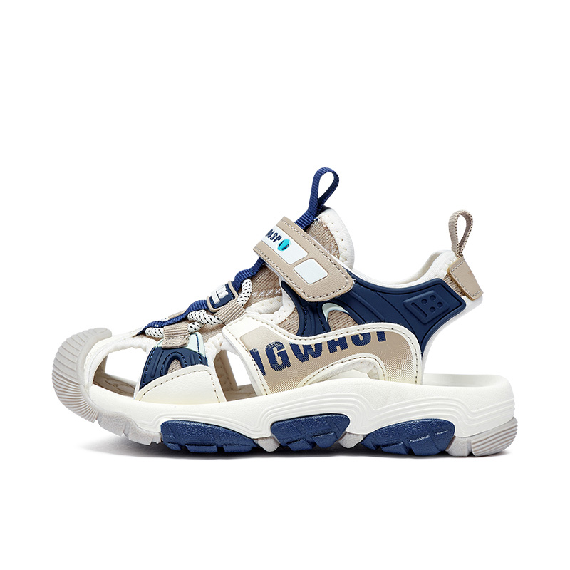 

Детские сандалии для детей 3-7 лет BIG WASP, бежевый темно синий