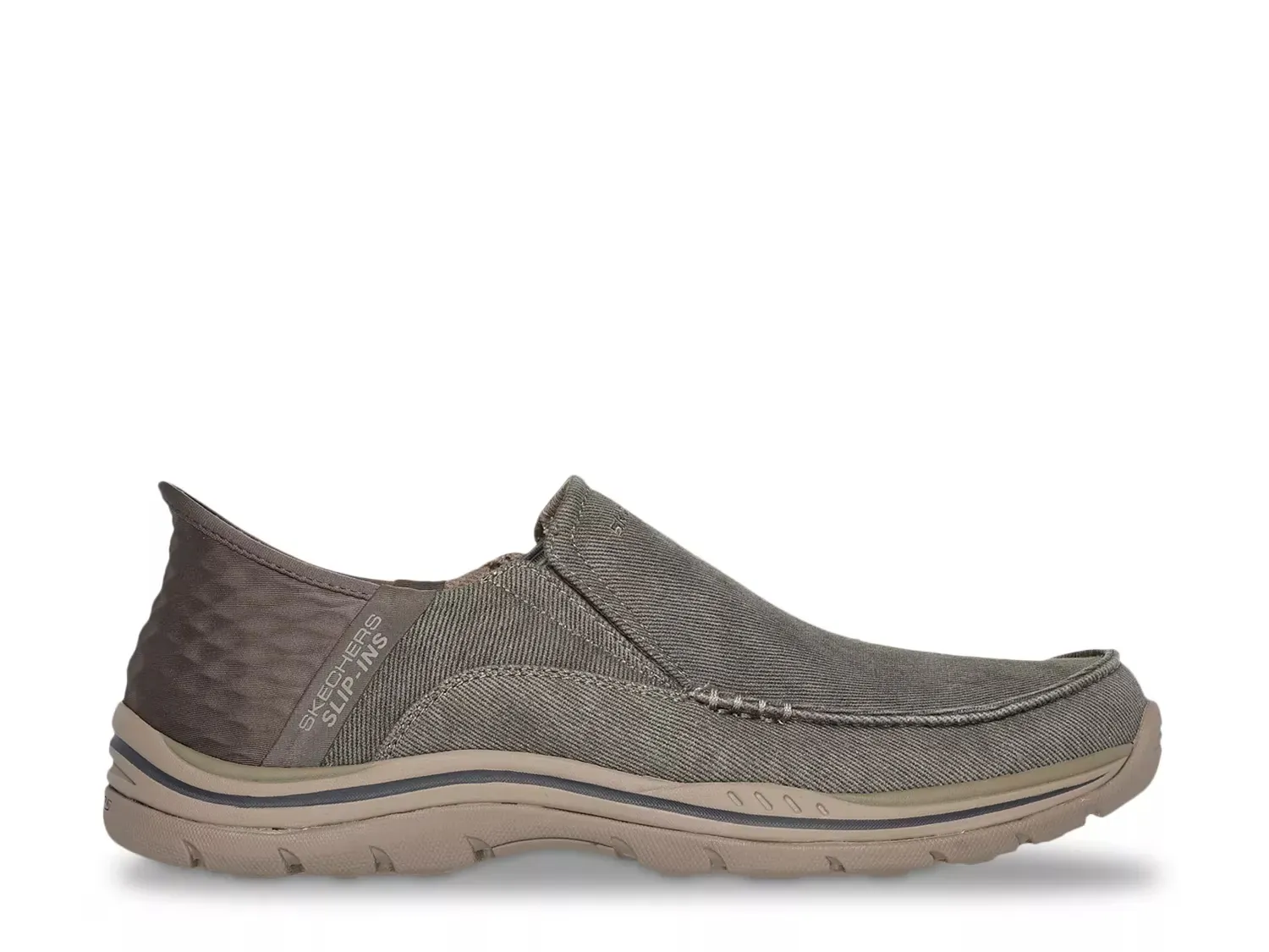 Мужские слипоны Skechers Relaxed Fit Expected Cayson, цвет хаки — фото 3
