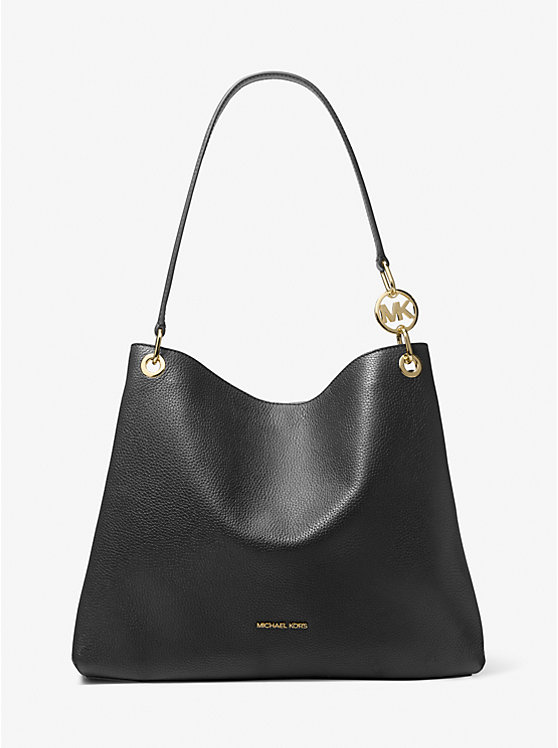 

Большая сумка через плечо Christina из шагреневой кожи Michael Kors, черный