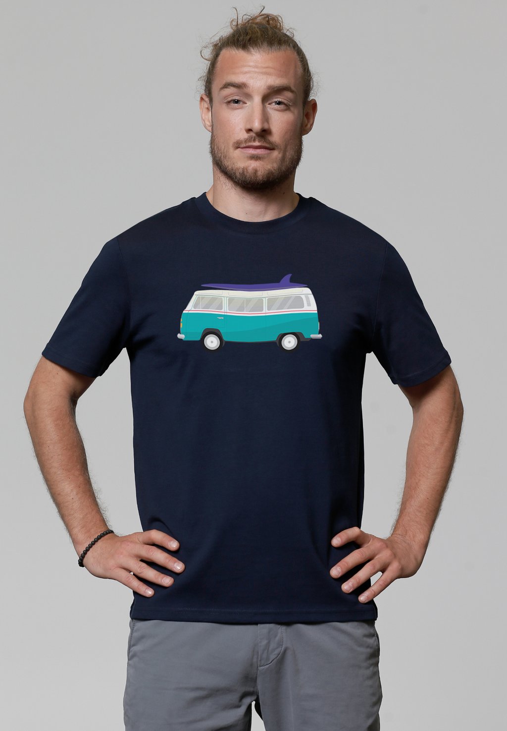 

Футболка с принтом watapparel, темно-синий