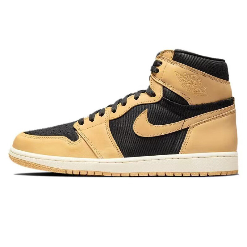 Кроссовки Air JORDAN 1 Vintage Basketball Shoes Unisex High-Top Black/Brown — фото 4