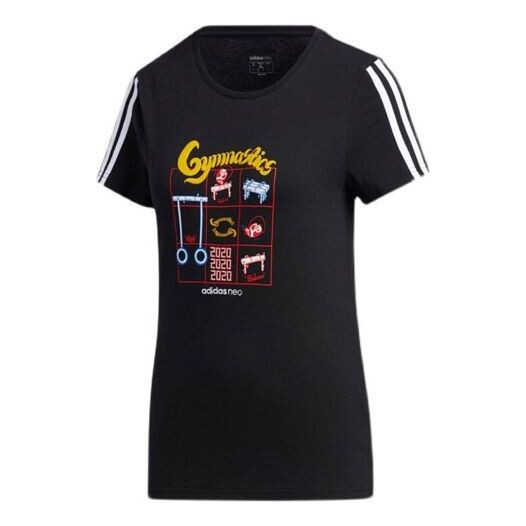 

Футболка (WMNS) adidas neo Graphic T-shirt 'Black', черный