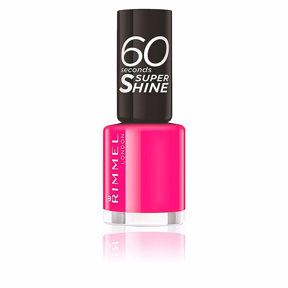 

Лак для ногтей 60 seconds super shine Rimmel london, 8 мл, 323-funtime fuchsia