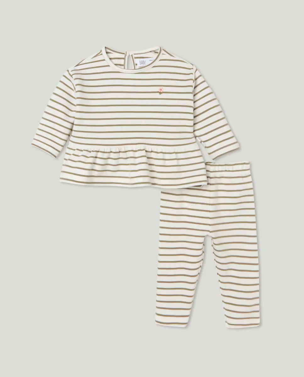 

Комплект с длинным рукавом для девочки Baby El Corte Inglés, зеленый