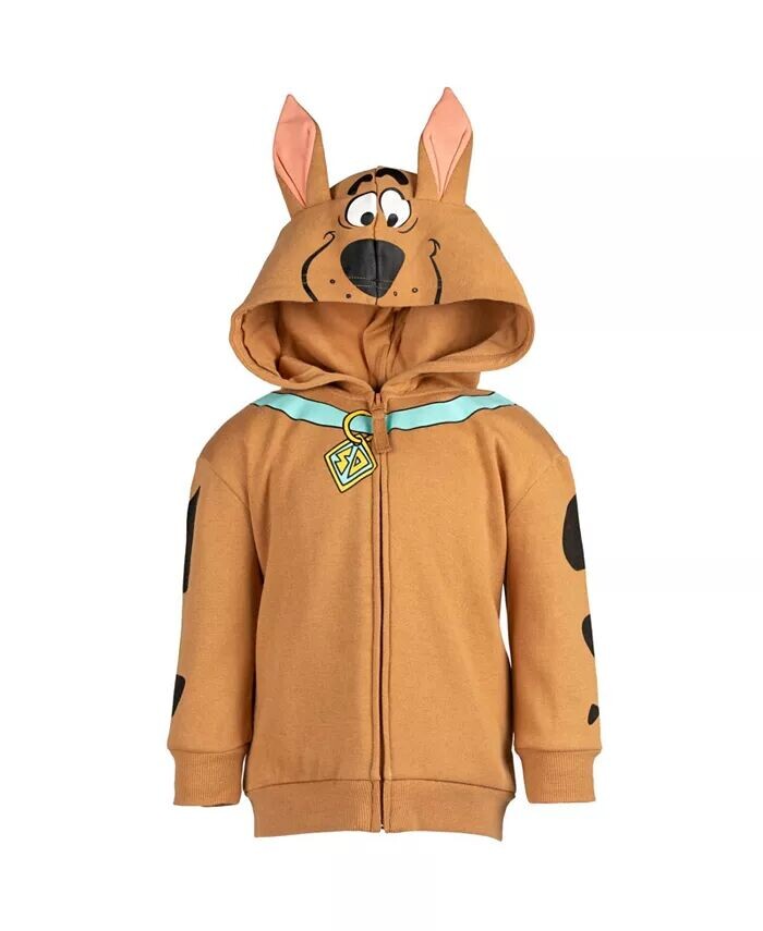 

Флисовая толстовка на молнии со Скуби-Ду для мальчиков Scooby-Doo, коричневый