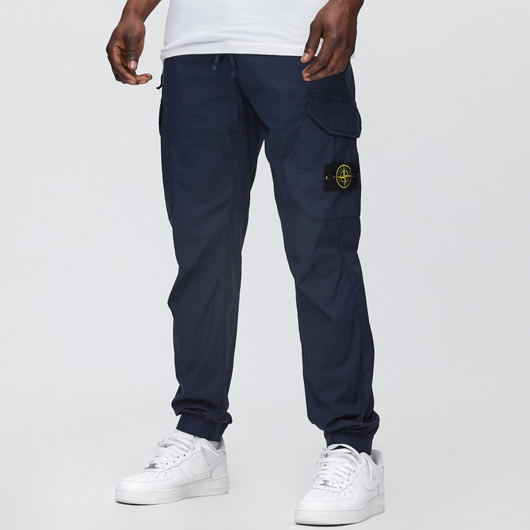 STONE ISLAND Вязаные спортивные штаны мужские темно-синие — фото 3