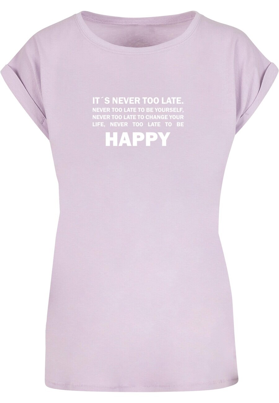 

Футболка Merchcode Shirt Never Too Late, цвет lavender/orchid