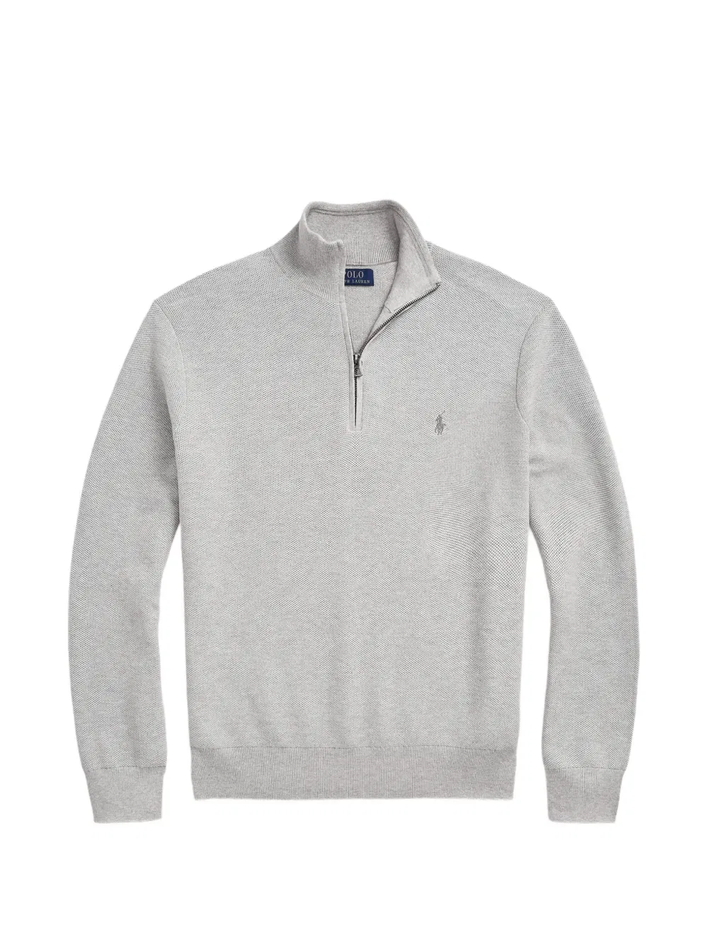 Свитер с длинными рукавами и застежкой-молнией Polo Ralph Lauren, серый