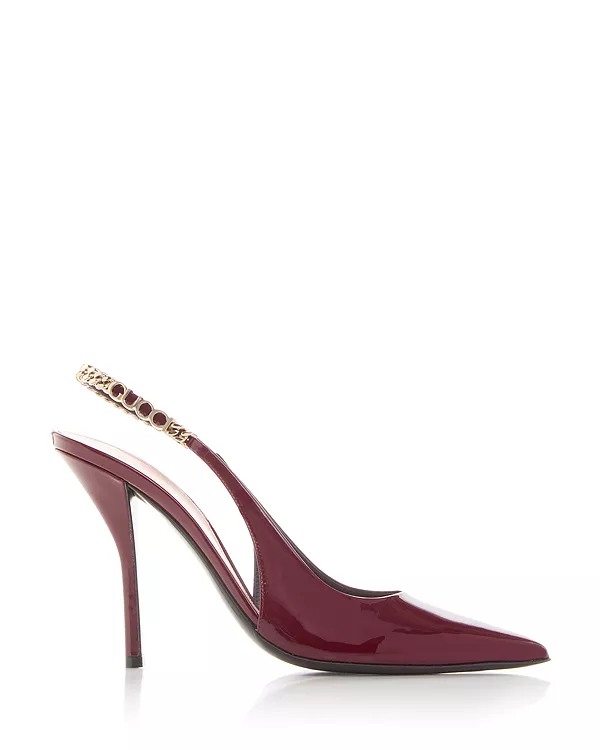 Женские туфли-лодочки Signoria с открытой пяткой Gucci, красный — фото 2