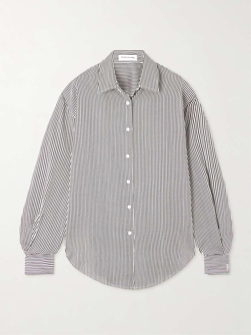

Полосатая тканая рубашка Lui The Frankie Shop, белый