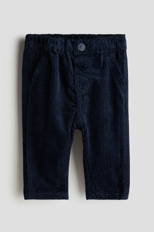 

Брюки из хлопкового вельвета H&M, синий