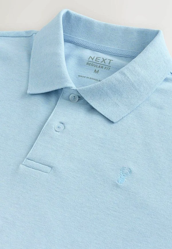 Рубашка поло Next, Light Blue Marl — фото 3