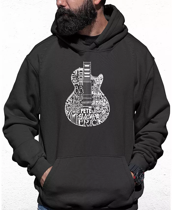 

Мужская худи с принтом "Rock Guitar Head Word Art" LA Pop Art, серый