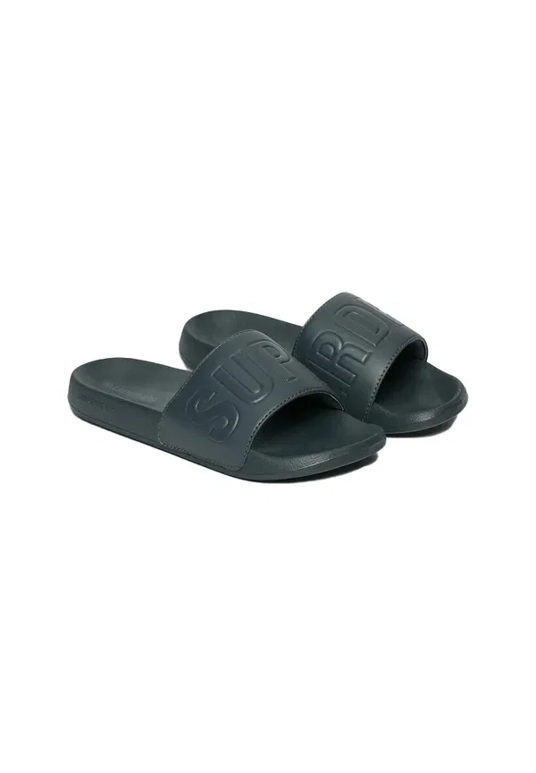 Тапочки Superdry code core pool sliders, тёмный серо-шиферный — фото 2