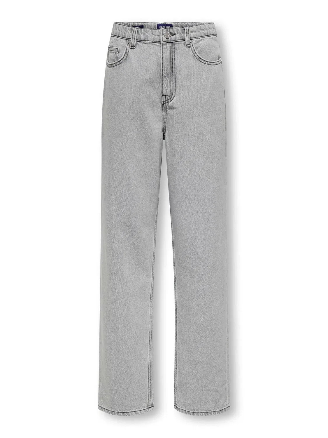 Джинсы свободного кроя ONLY & SONS Junior, светло-серый деним