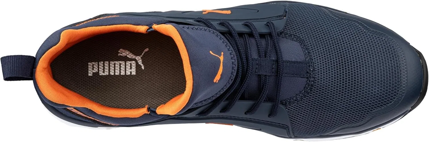 Мужские защитные кроссовки PUMA Chase Low S1PS ESD с защитным носком и противоскользящей подошвой, Blue / Orange — фото 4