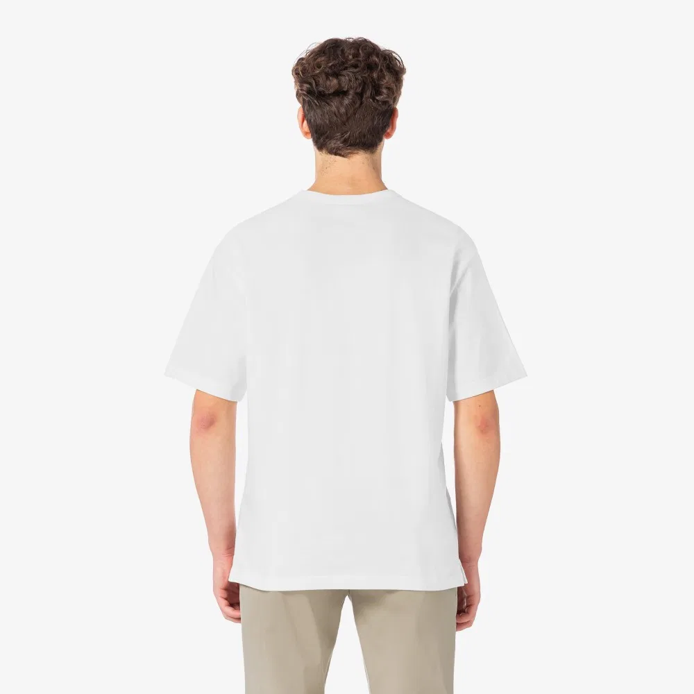 Футболка мужская Lacoste белый из плотного джерси — фото 3