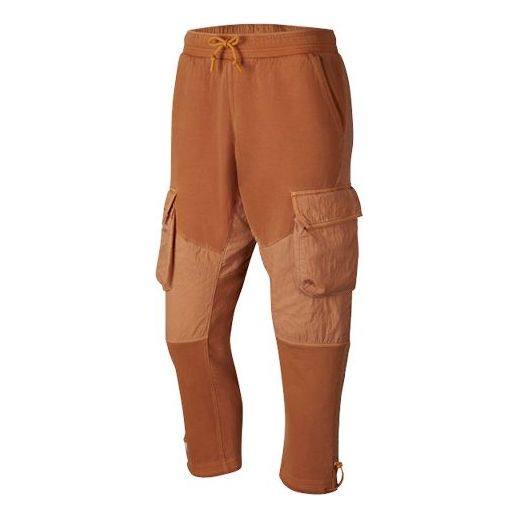 

Повседневные брюки Air Jordan Engineered Washed Distress Knit Splicing Pocket Casual Long Pants CV2791-875
