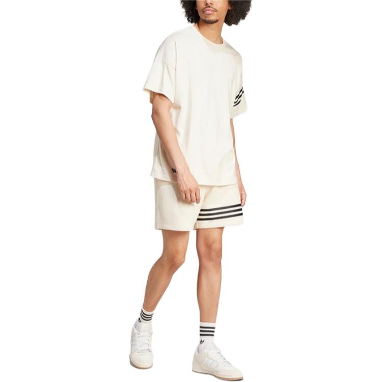 Повседневные шорты мужские Off White Adidas, кремовый — фото 4