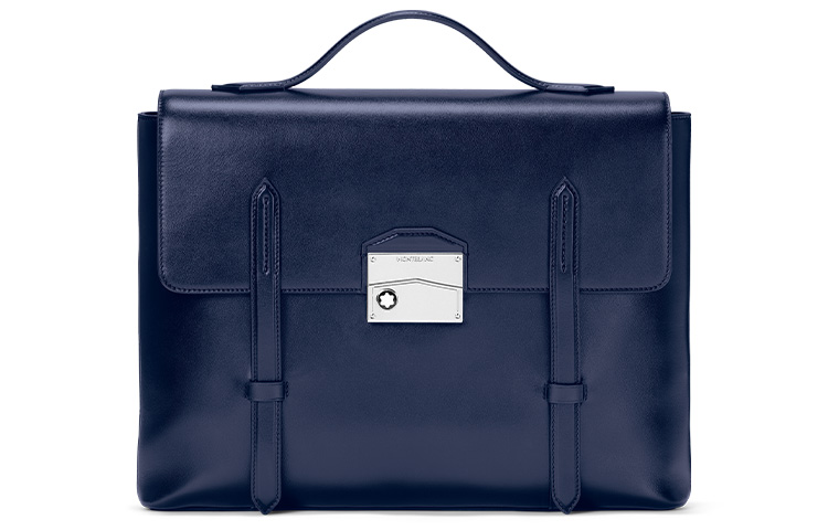 

MONTBLANC Портфель Meisterstuck из коровьей кожи, мужской, чернильно-синий