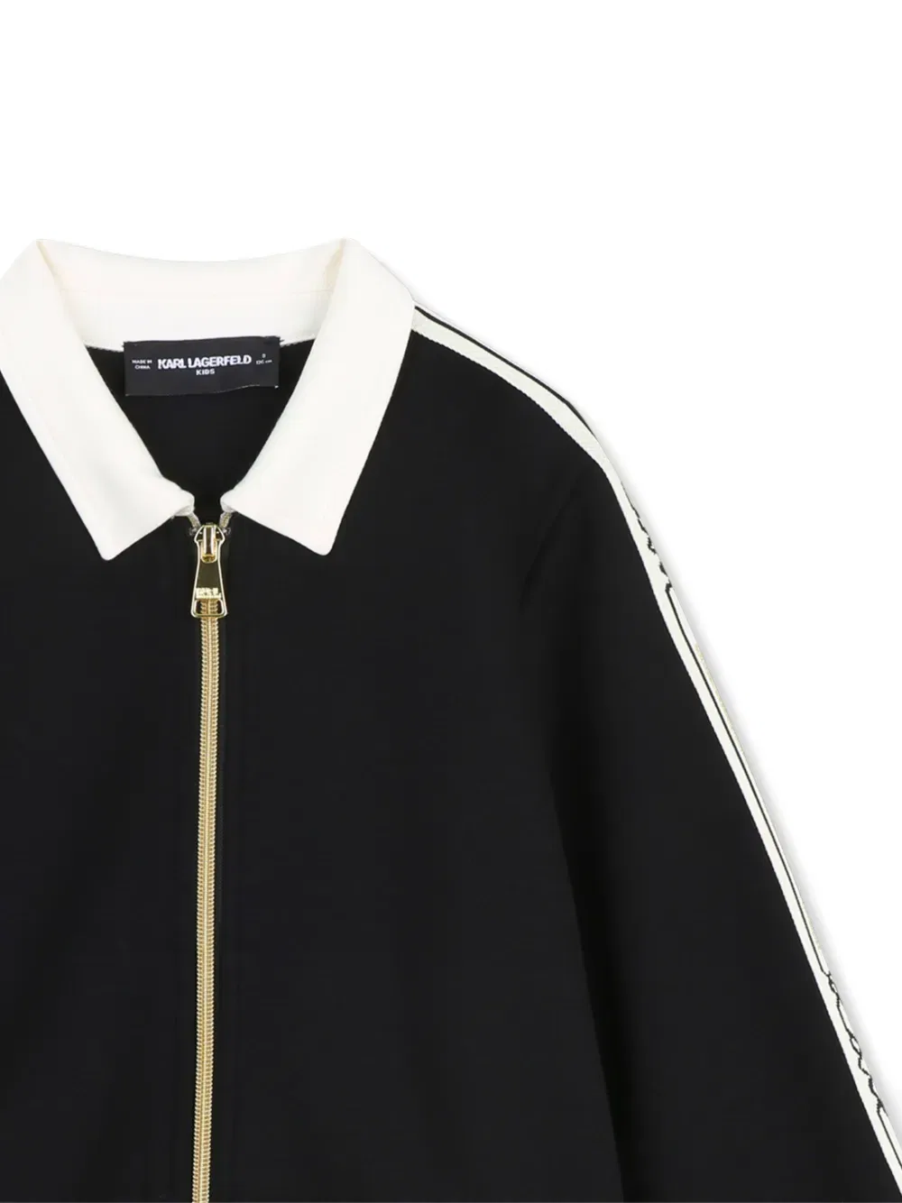 Толстовка на молнии Karl Lagerfeld Kids, черный — фото 3