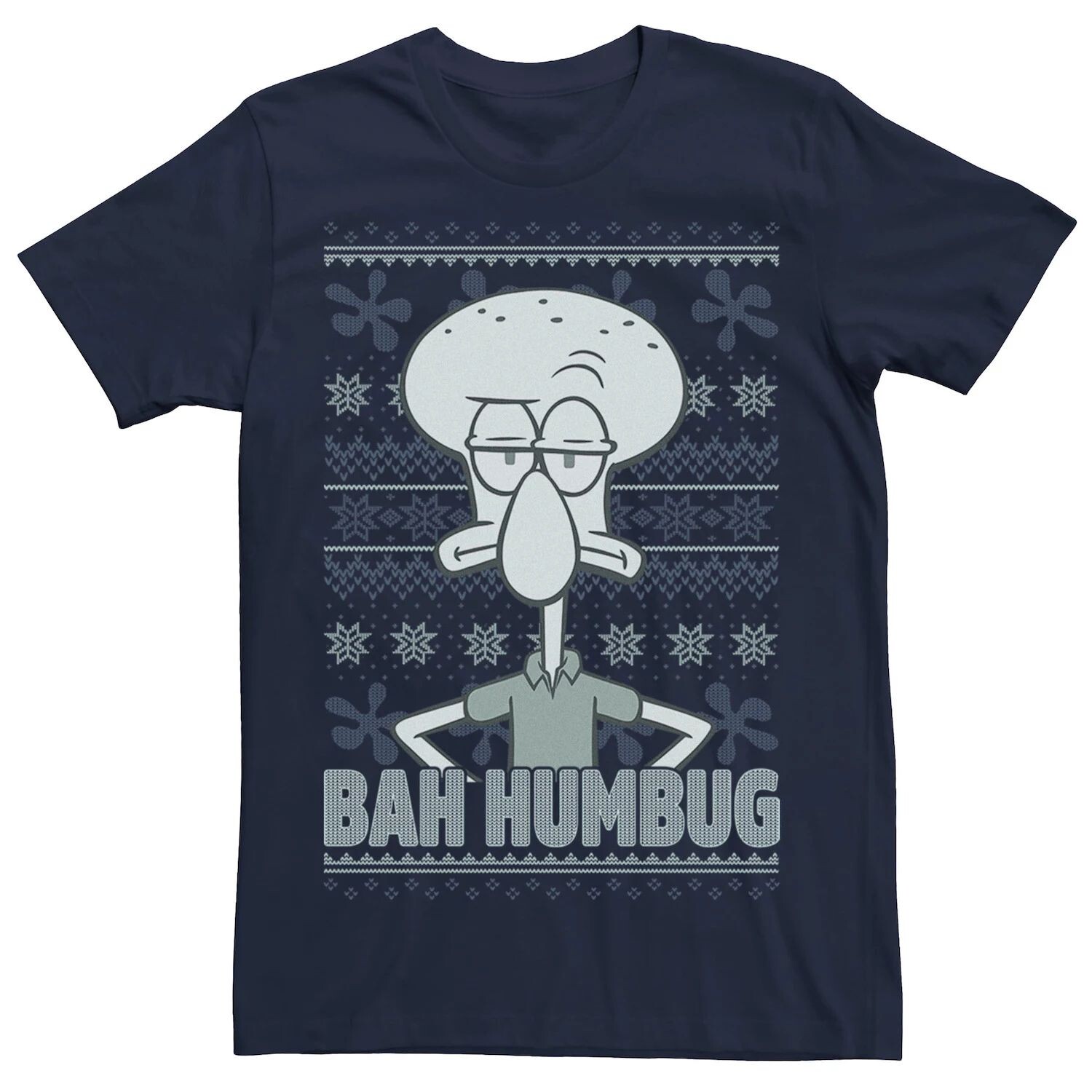 

Мужская футболка SpongeBob SquarePants Squidward Bah Humbug, Blue Licensed Character, синий