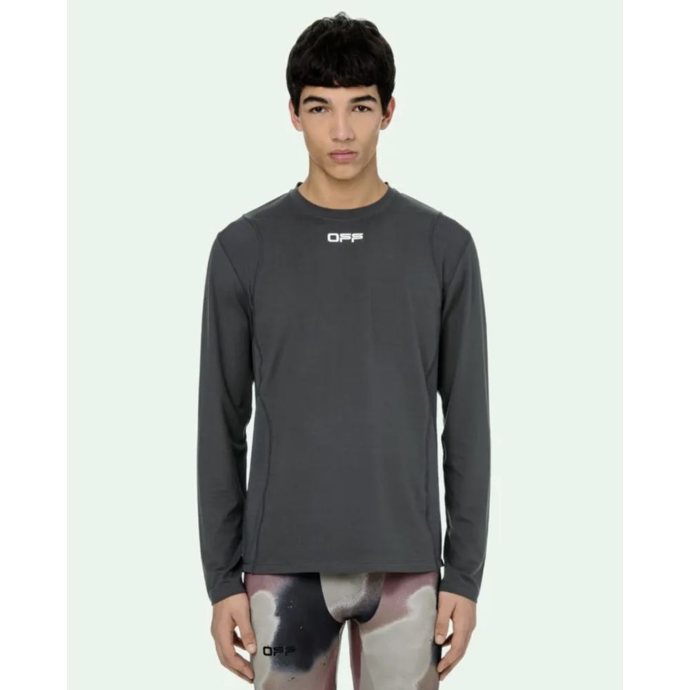 

Футболка Chic Gray с логотипом и изящной спинкой Off-White, серый