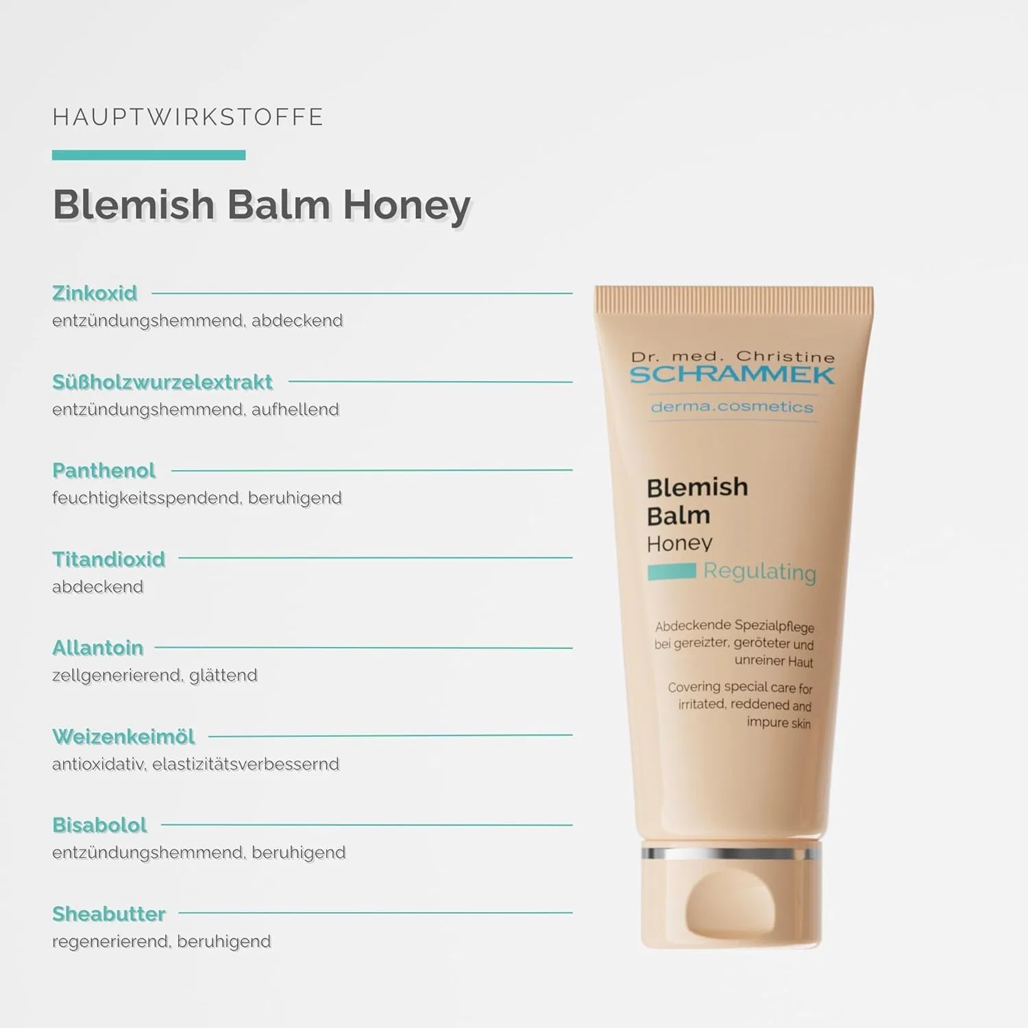 Лосьон Schrammek — Бальзам для лица «Blemish Balm Honey» от Dr. med. Christine derma.cosmetics, 40 мл — фото 3