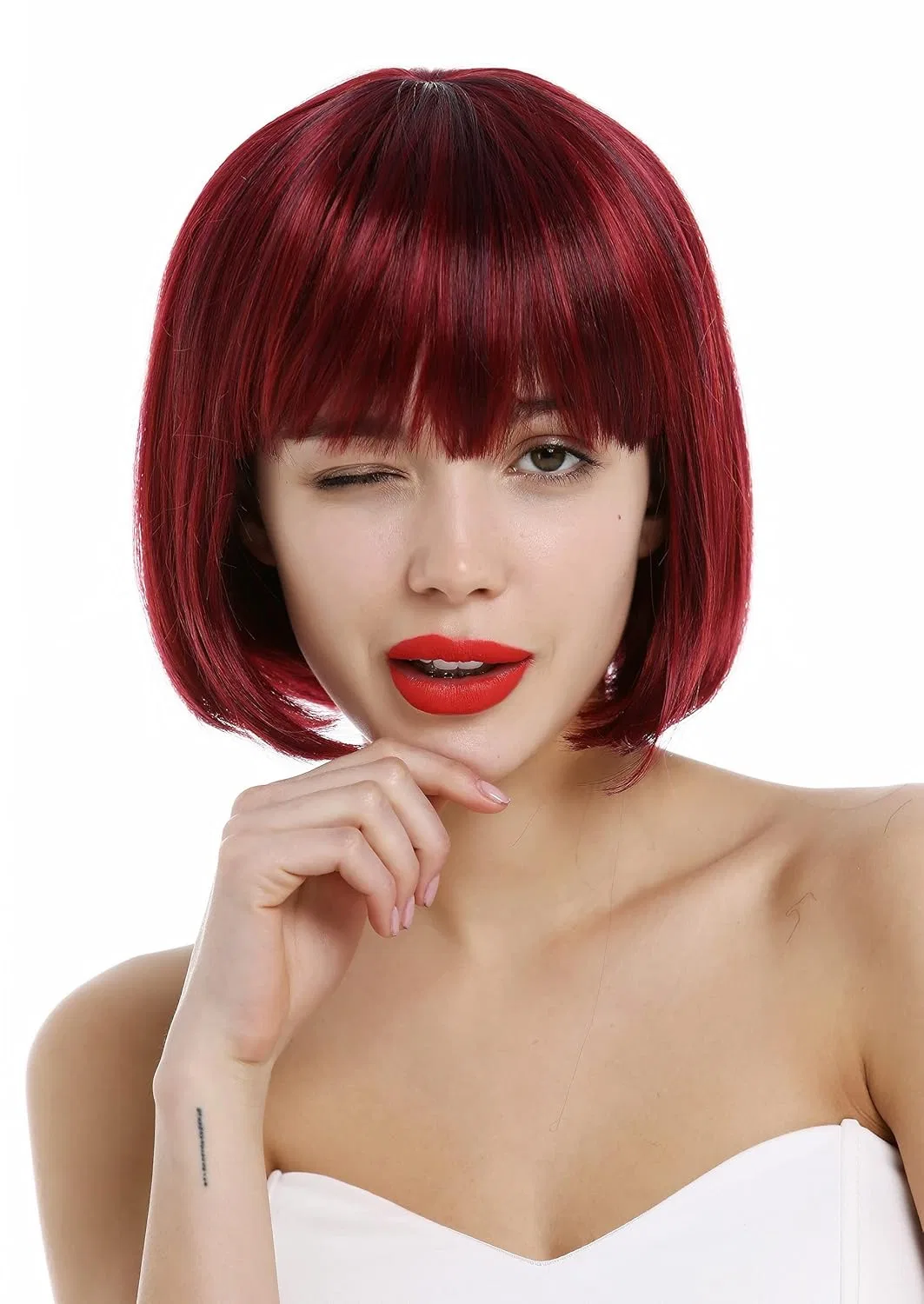 Женский парик WIG ME UP VK-4-872-888 короткий боб красный Wig Me Up, Red Mix (872-888) — фото 3