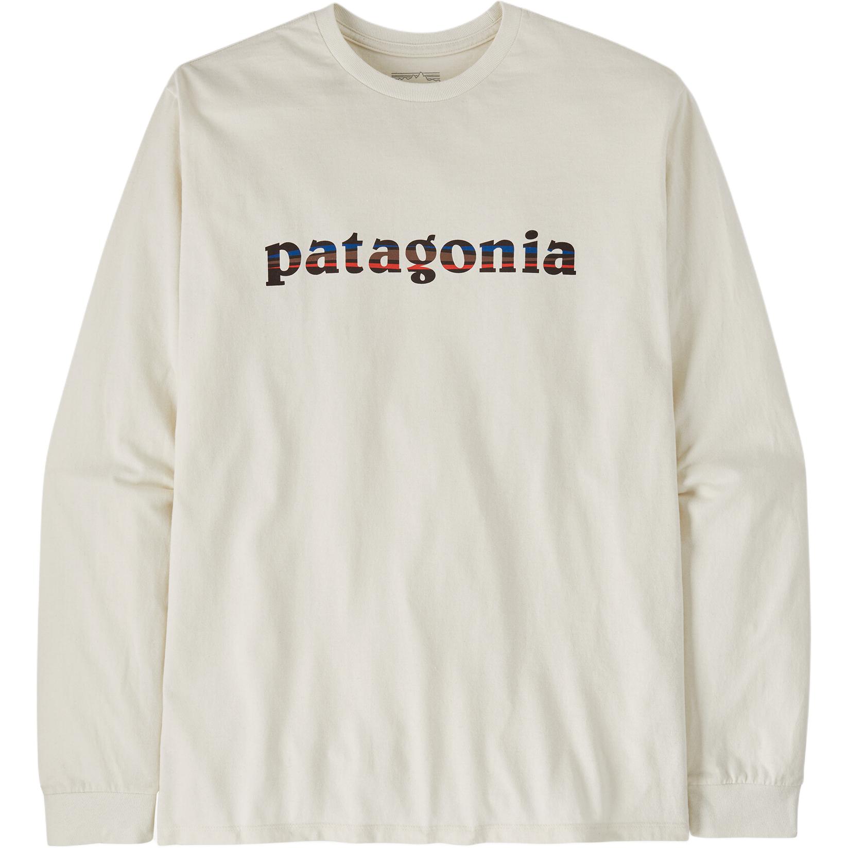 Длинный рукав '73 Текстовый логотип Ответственность Футболка Мужская Patagonia, Береза Белый/BCW — фото 4