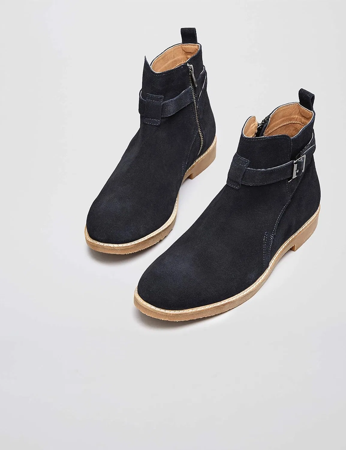 Найти. Мужские классические замшевые ботинки Ethan find., Navy Blue — фото 2