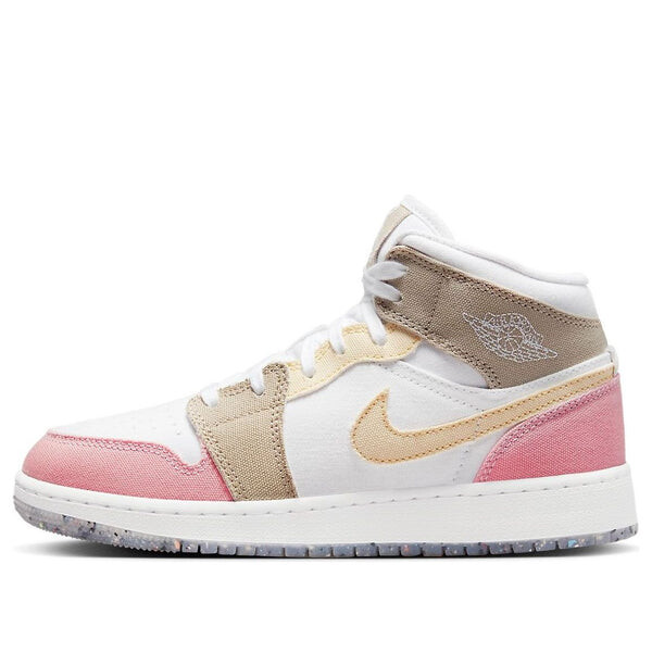 

Кроссовки 1 mid se 'pastel grind' Air Jordan, розовый