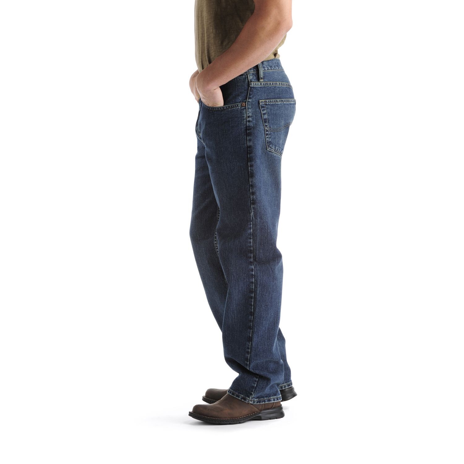 

Джинсы прямого кроя свободного кроя с удобной талией Big & Tall Lee