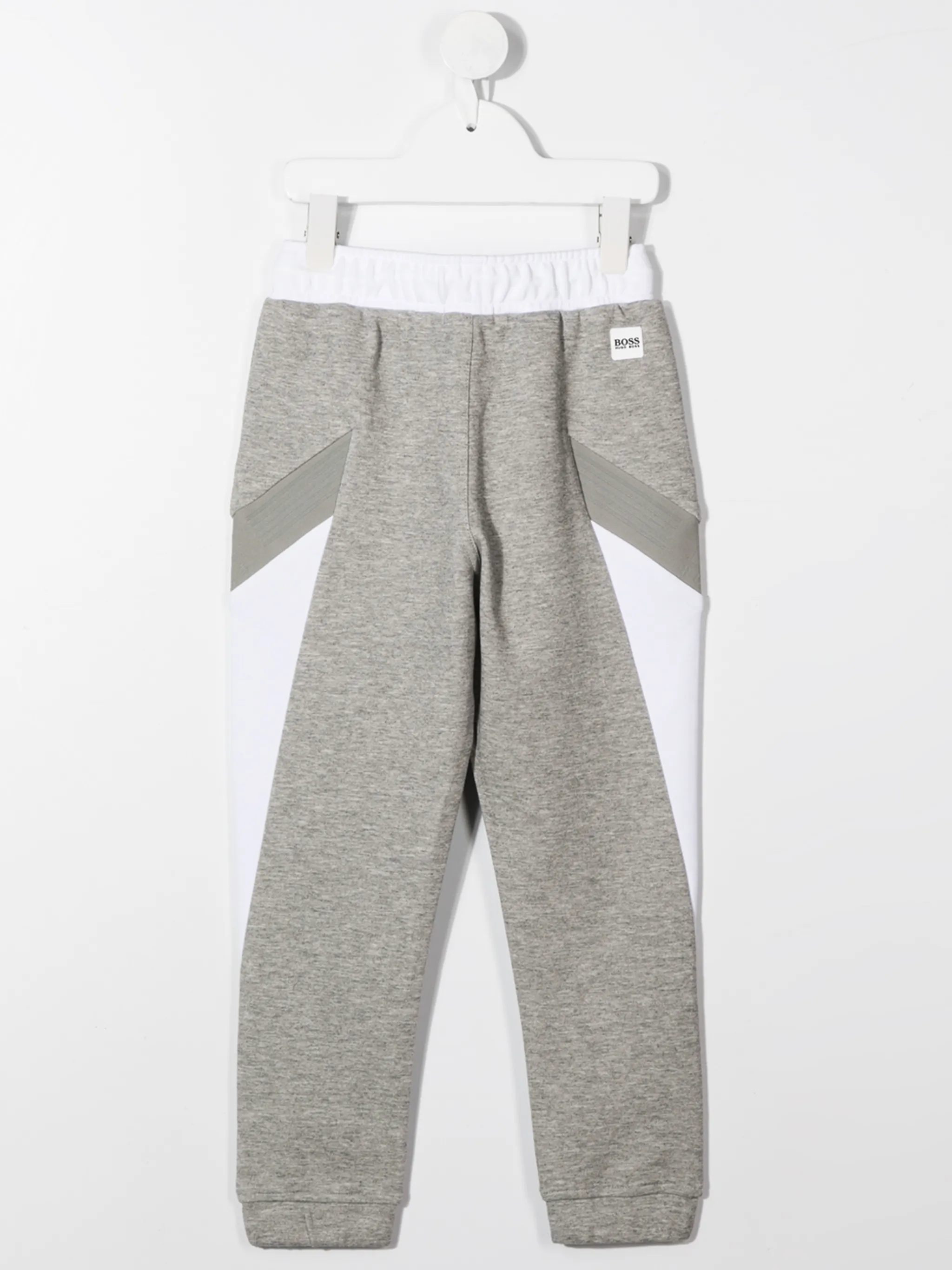 Спортивные брюки в стиле колор-блок Boss Kidswear, серый — фото 2