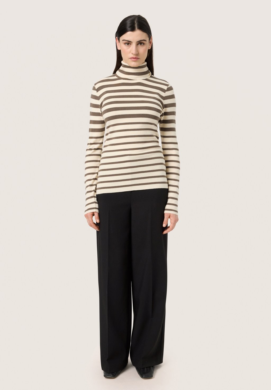 

Джемпер SPINA STRIPED ROLLNECK Soaked in Luxury, темно-коричневый
