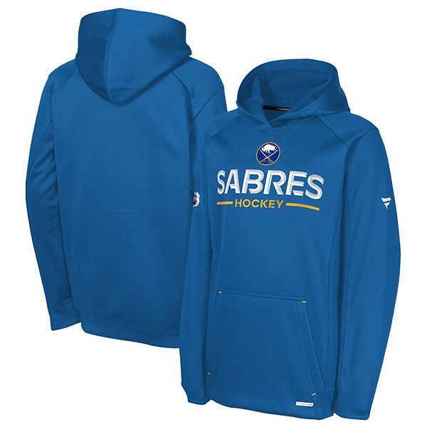 Молодежная толстовка с капюшоном raglan Youth royal buffalo sabres authentic pro rink Fanatics — фото 2